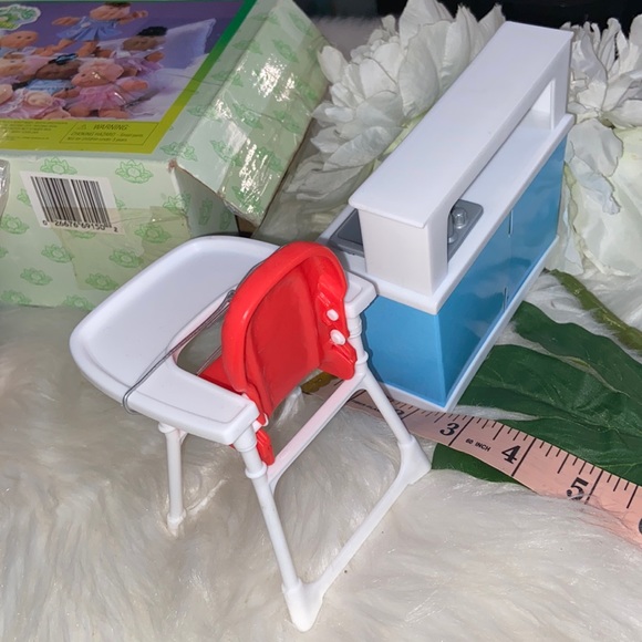 1997 Cabbage Patch Kids Collectible Feeding Playset 4” Doll High Chair Stove - Picture 12 of 12